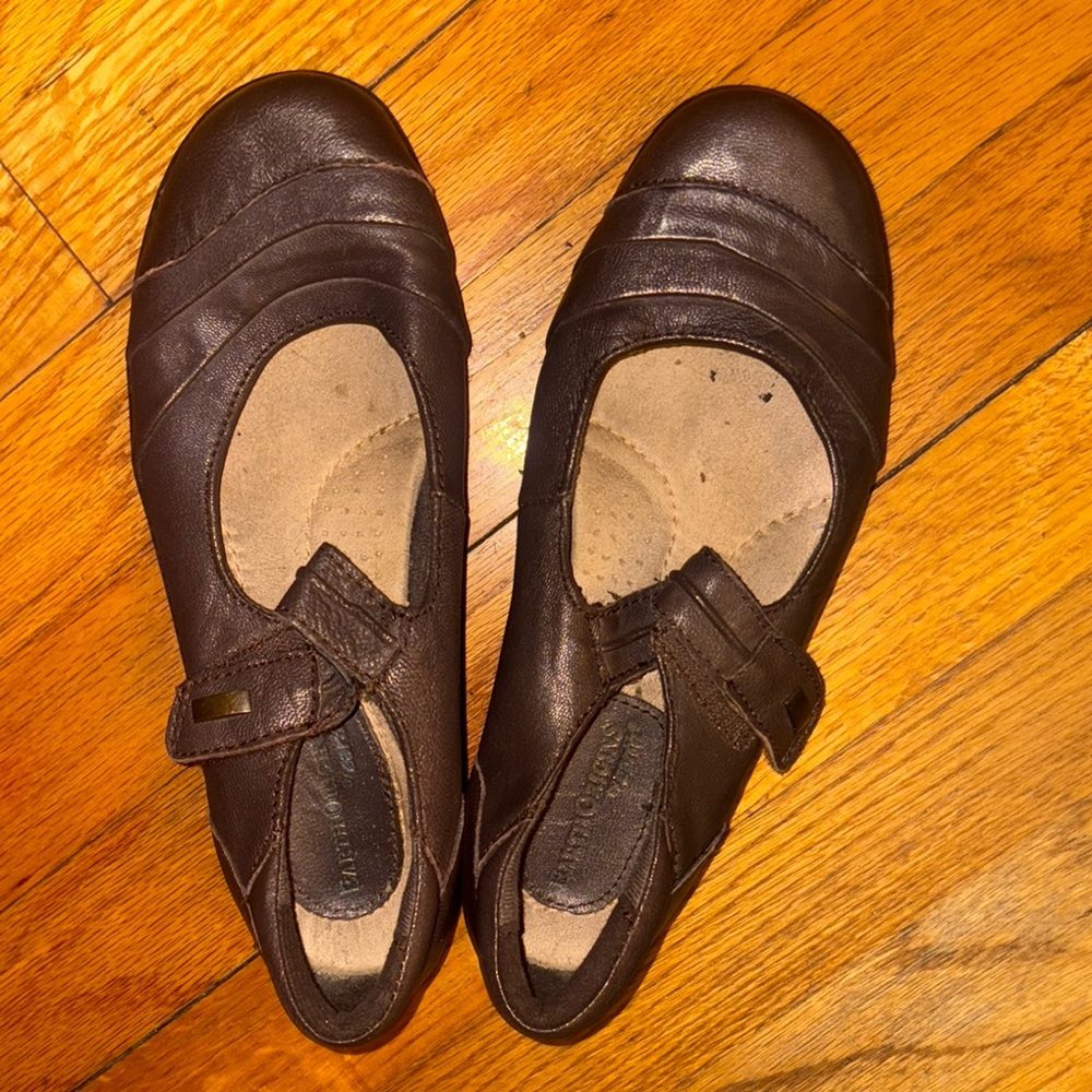 Earth Origins Brown Dress Shoes with Mary Jane Style